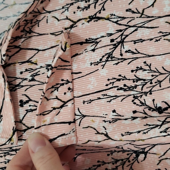 LuLaRoe Midi Floral Dress XS Pink Soft Chore Cottage Minimalist * Missing Belt - Picture 15 of 16